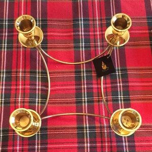 PartyLite Brass Quartet Candle Holder NEW!